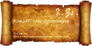 Komjáthy Zsuzsanna névjegykártya