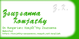 zsuzsanna komjathy business card